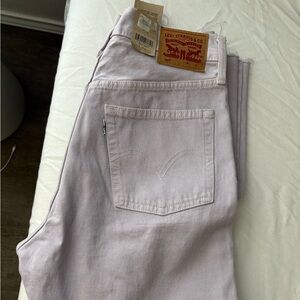 NWT W29” X 26” Lavender Levi’s 501 Original Cropped Jeans w/raw hem Button Fly